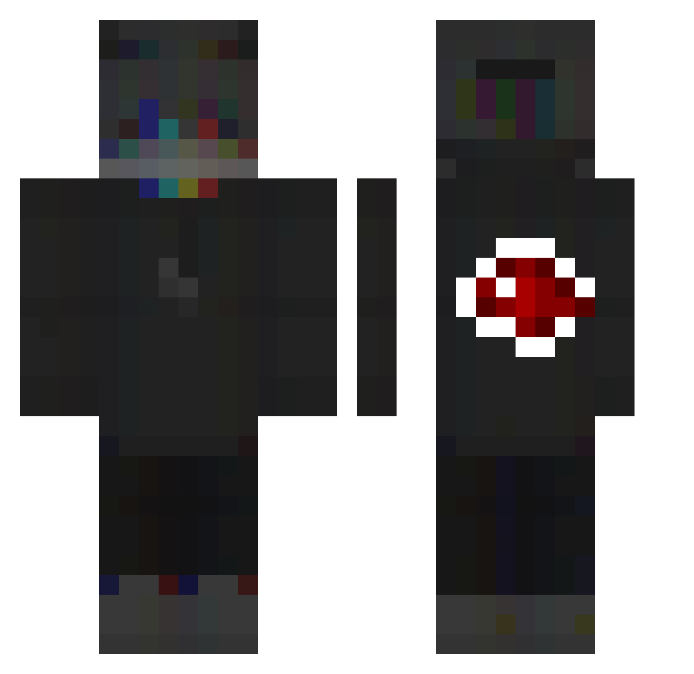 primaqe Minecraft skin, front and back view