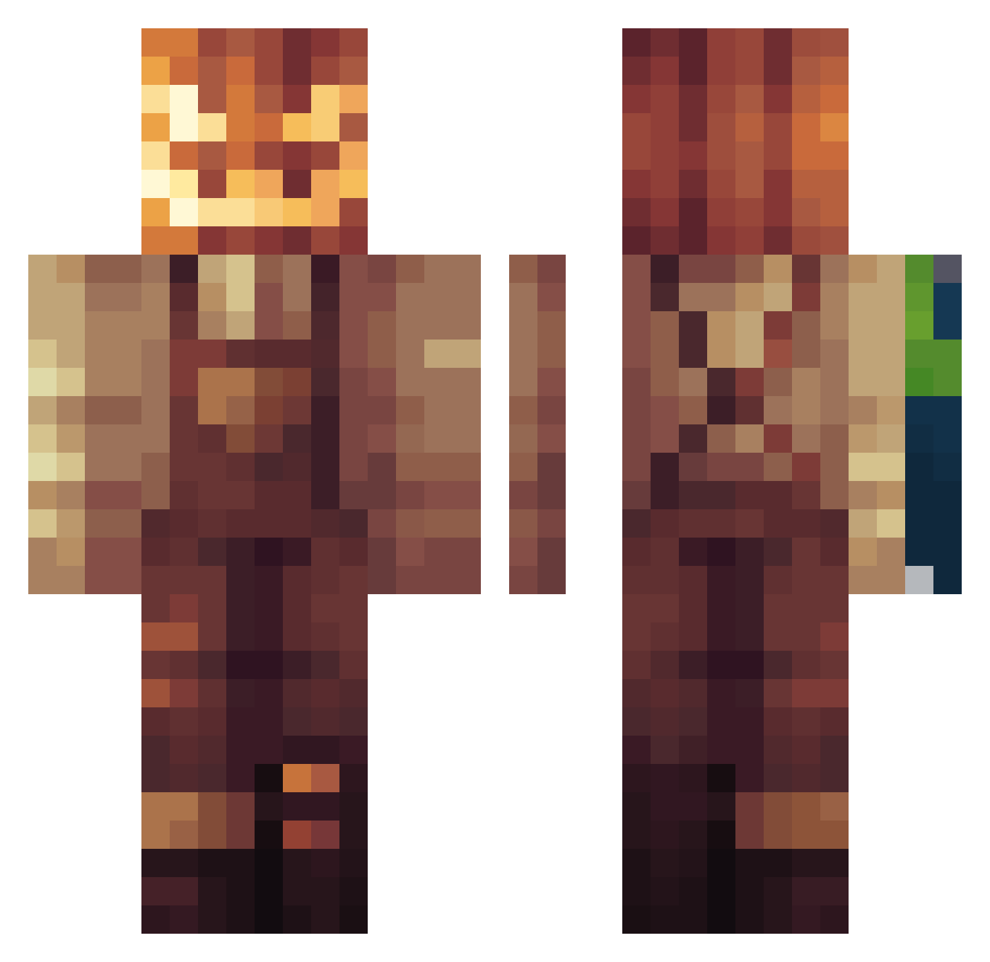 CometWave81 Minecraft skin, front and back view