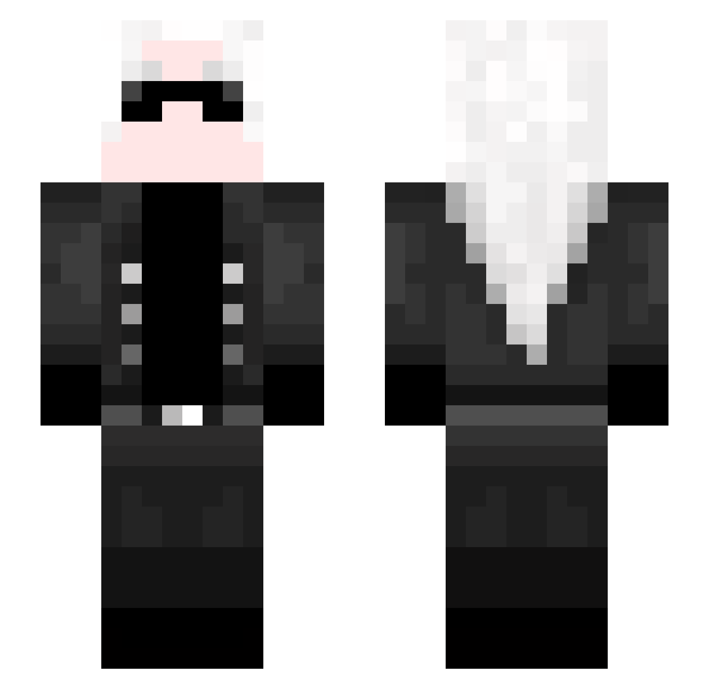 Kaja Minecraft skin, front and back view