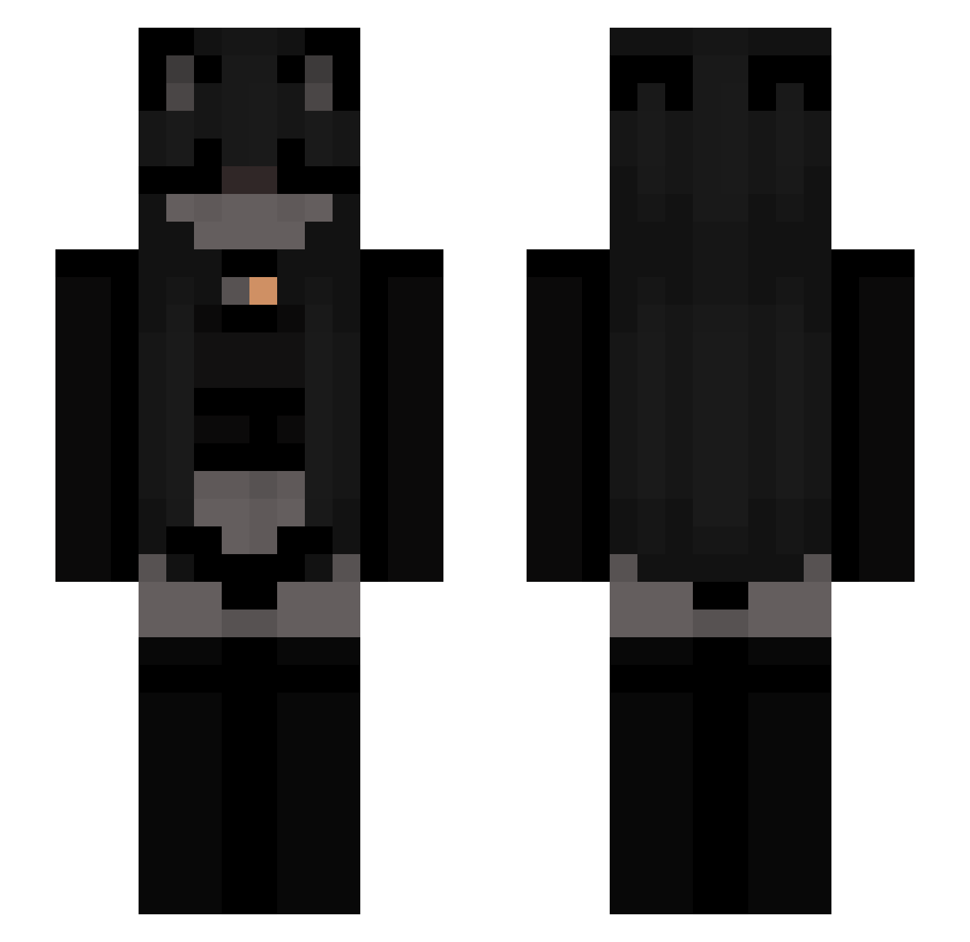 beansecurity Minecraft skin, front and back view