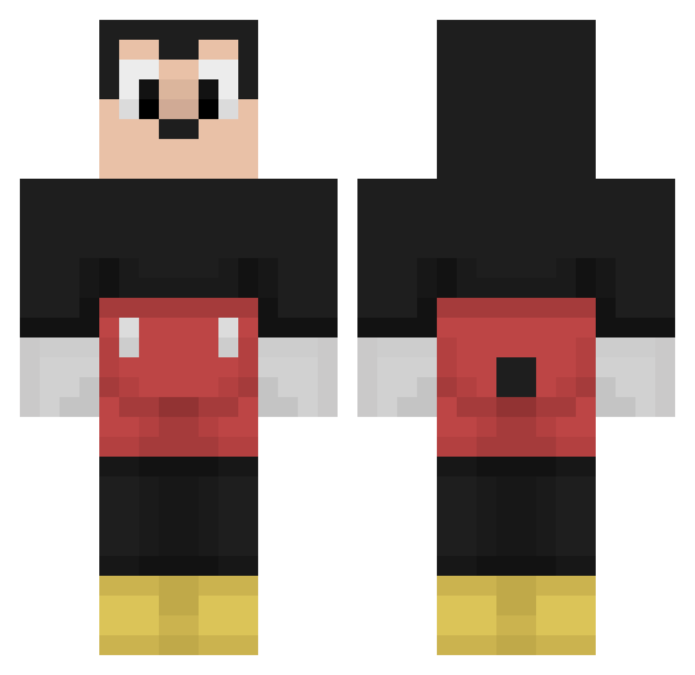 Olliii_mac Minecraft skin, front and back view