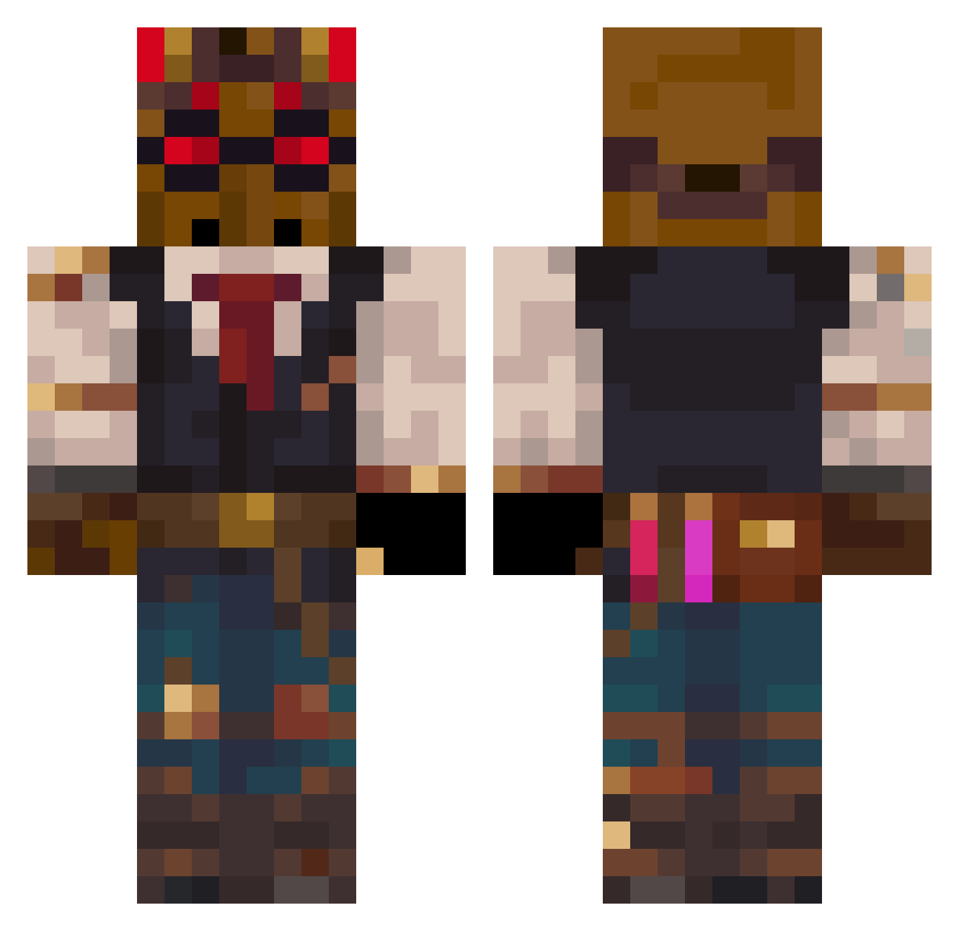 qrp65 Minecraft skin, front and back view