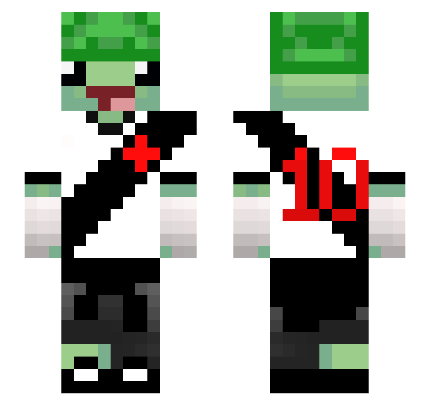 _Maneca_ Minecraft skin, front and back view