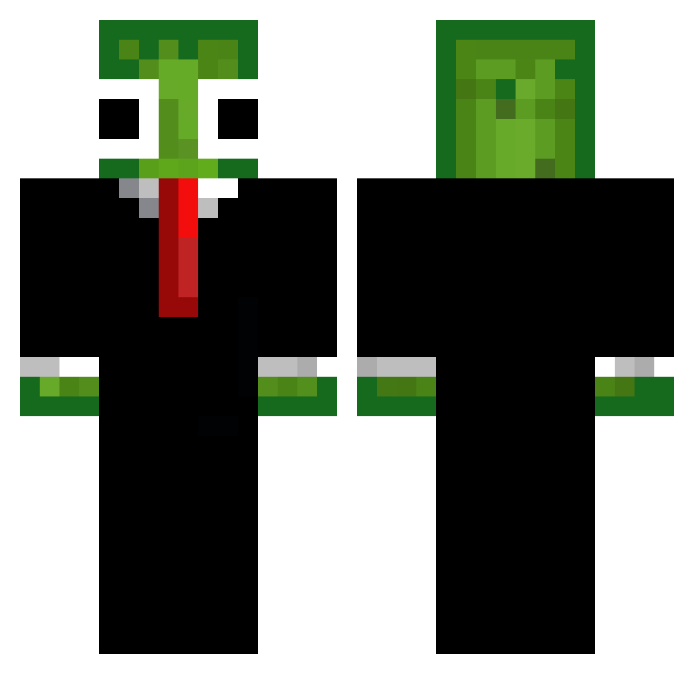 Griffers_12345 Minecraft skin, front and back view