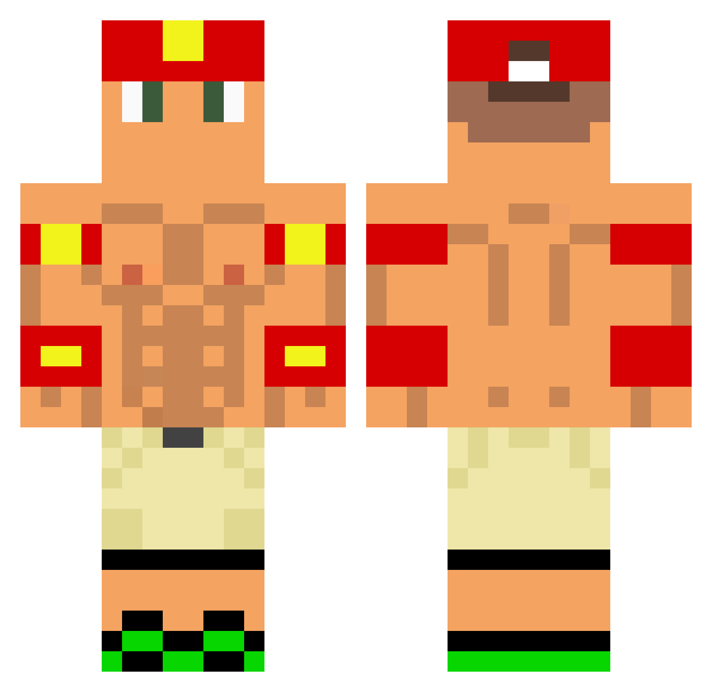 zooz_alt Minecraft skin, front and back view
