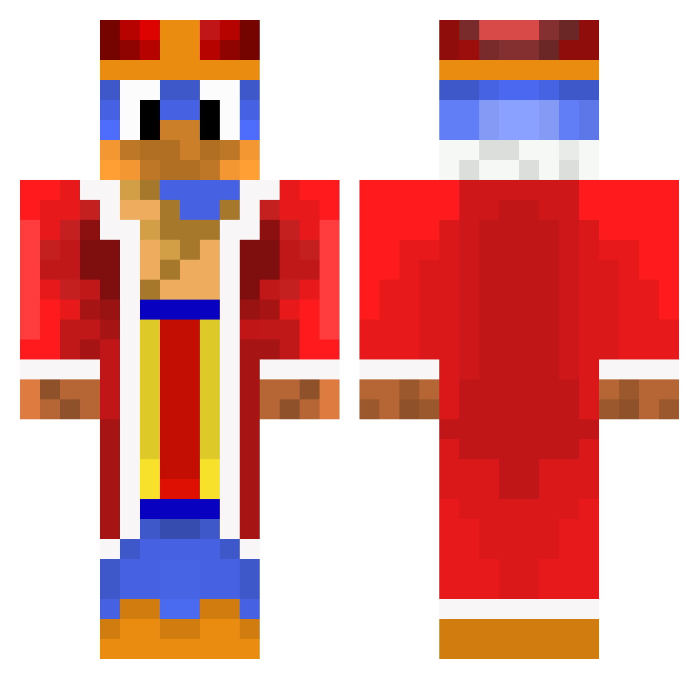 elelelle Minecraft skin, front and back view