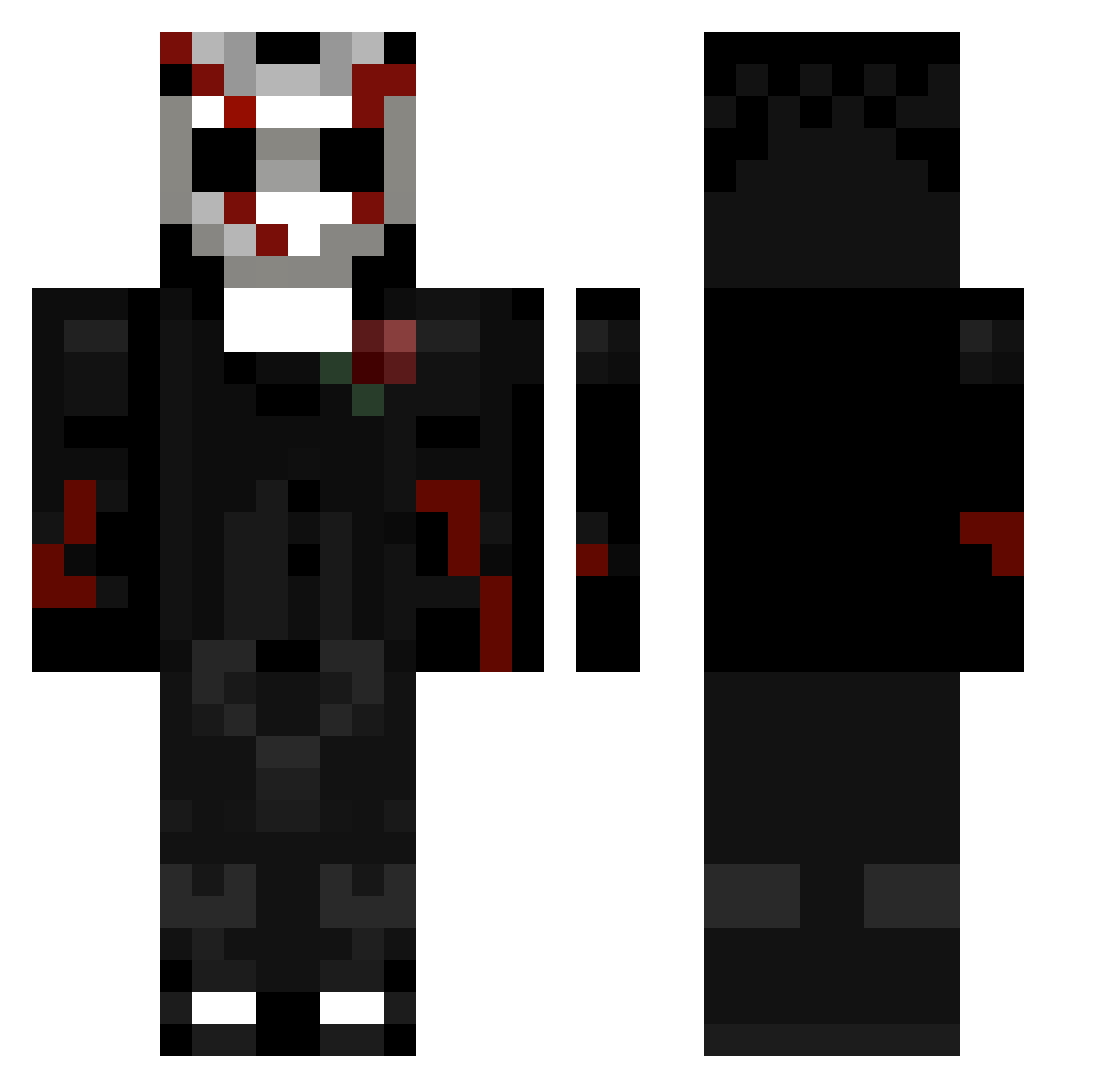 ItzLakzyy Minecraft skin, front and back view