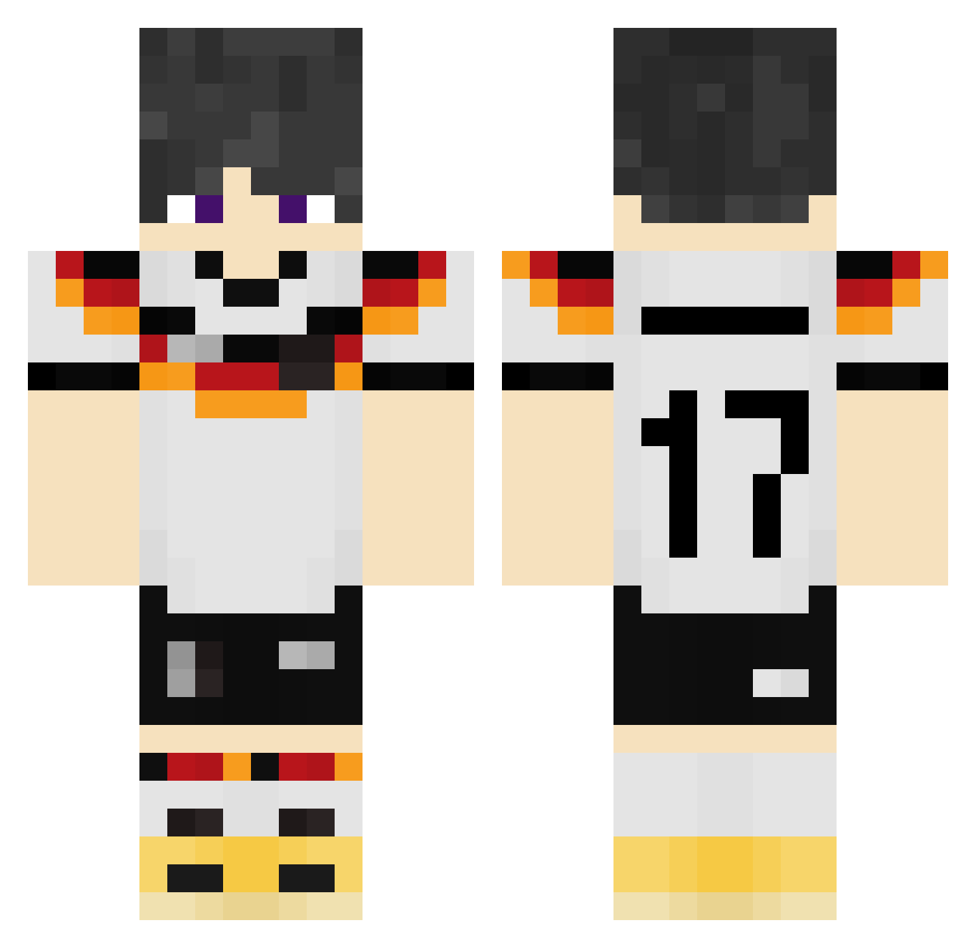 SuperCreepy_14 Minecraft skin, front and back view