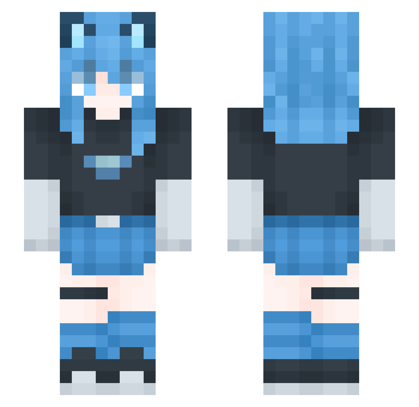 Golden_Biscuit Minecraft skin, front and back view