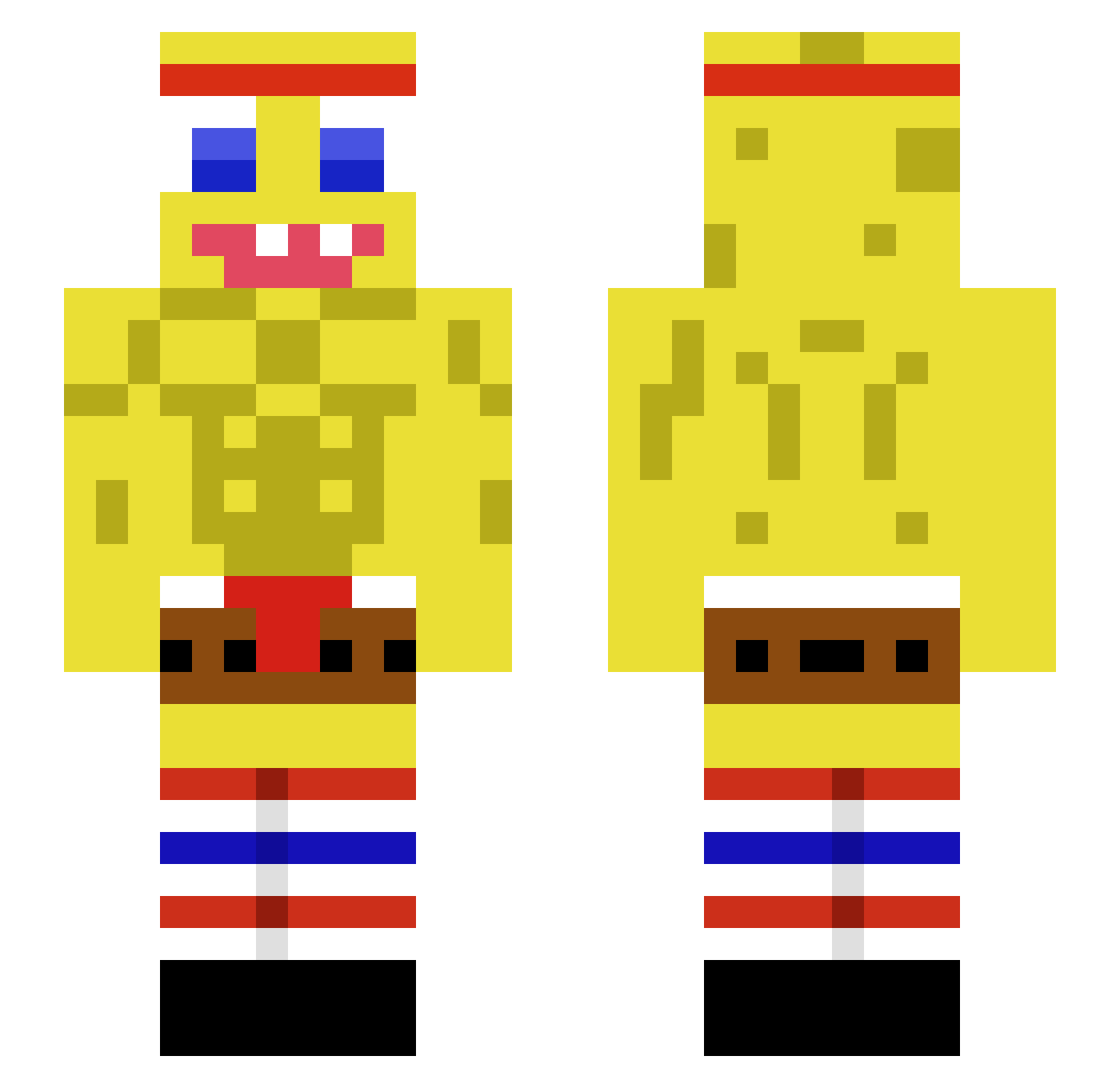 Lunuk_ Minecraft skin, front and back view