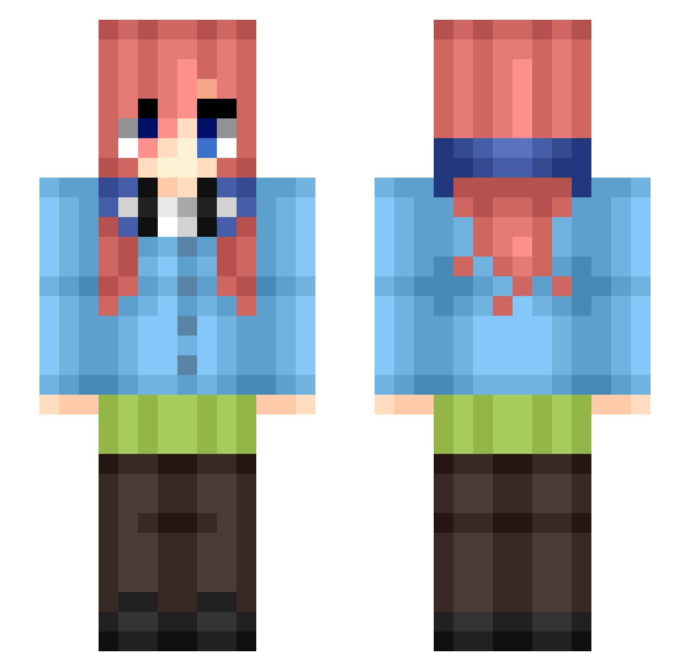 VenXuenPlays Minecraft skin, front and back view