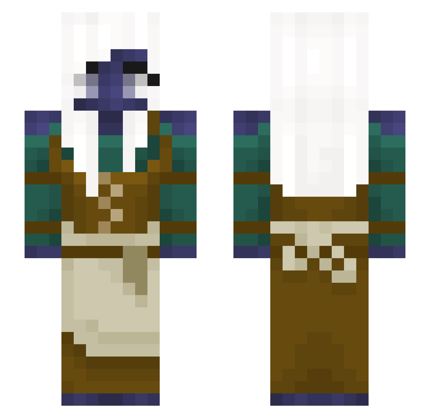 SamanthaBate Minecraft skin, front and back view