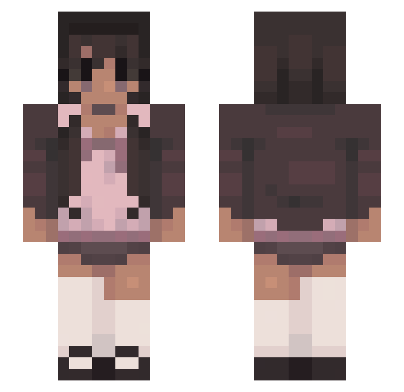 magicerik Minecraft skin, front and back view