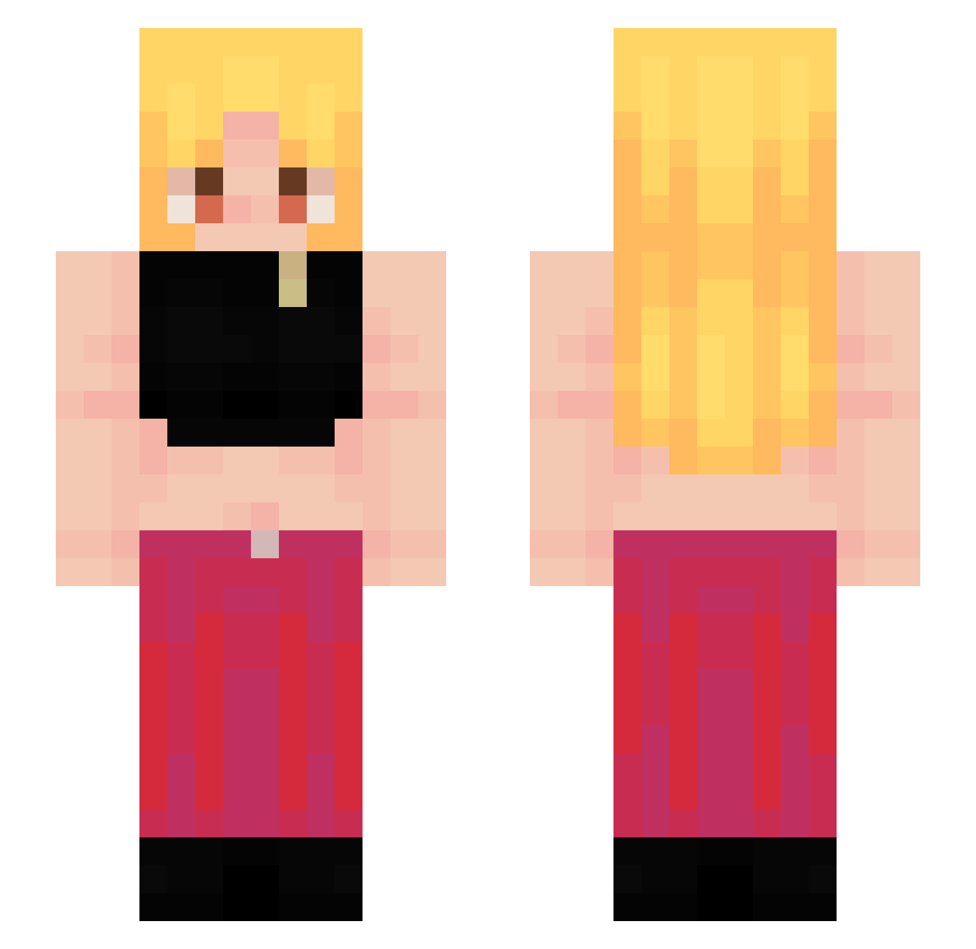 The_Other_Shiro Minecraft skin, front and back view