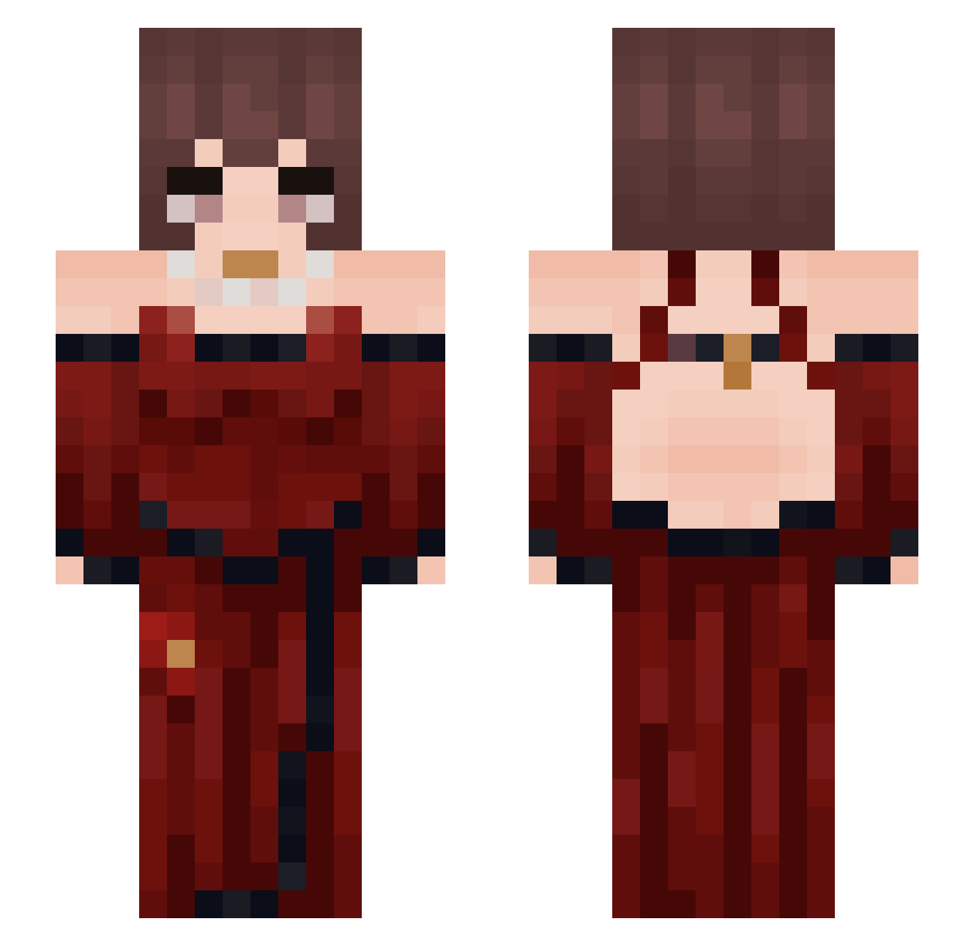 Moony_live Minecraft skin, front and back view