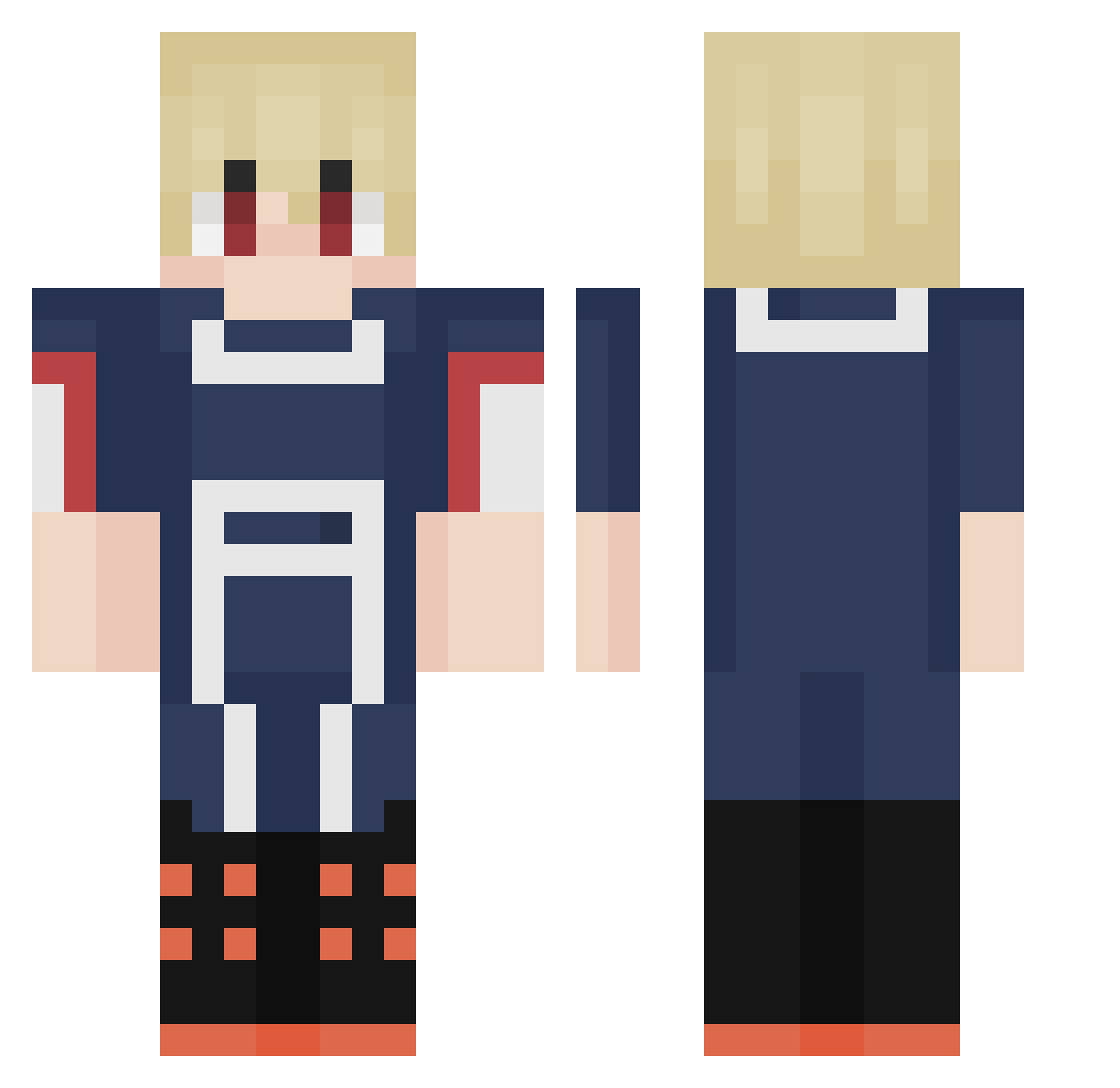 yramzzz Minecraft skin, front and back view
