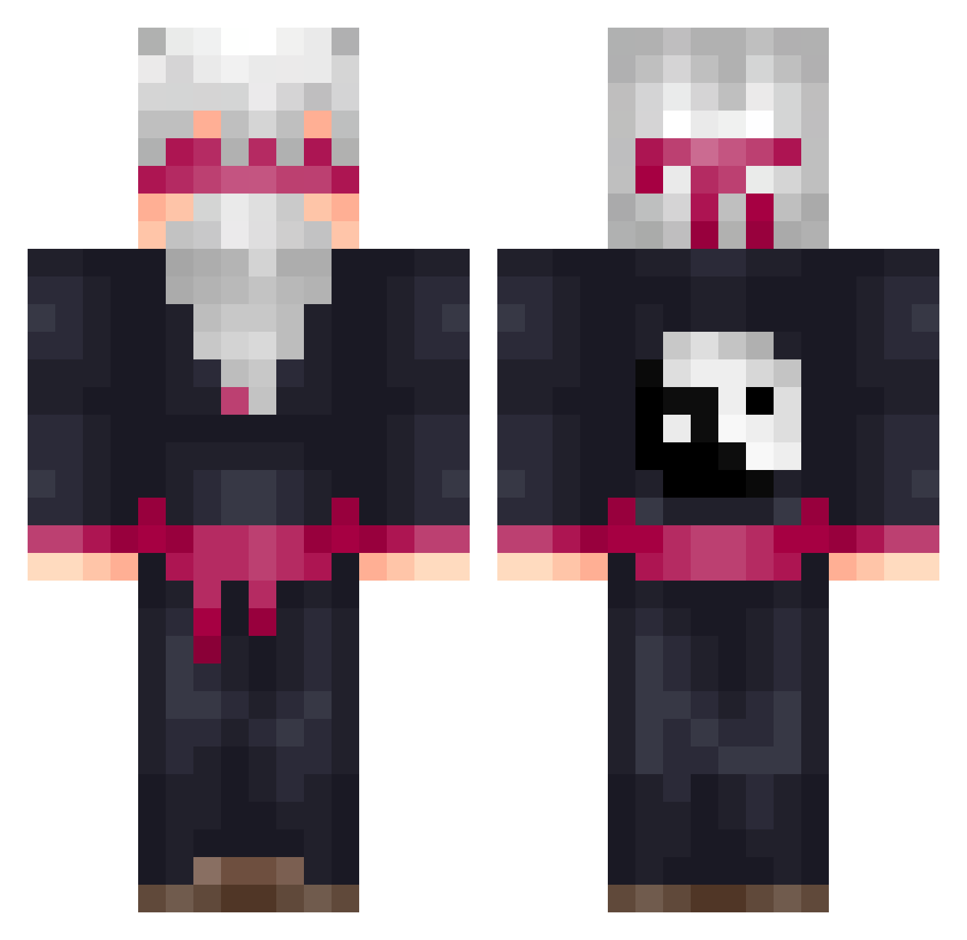 YourMcLovinMe Minecraft skin, front and back view