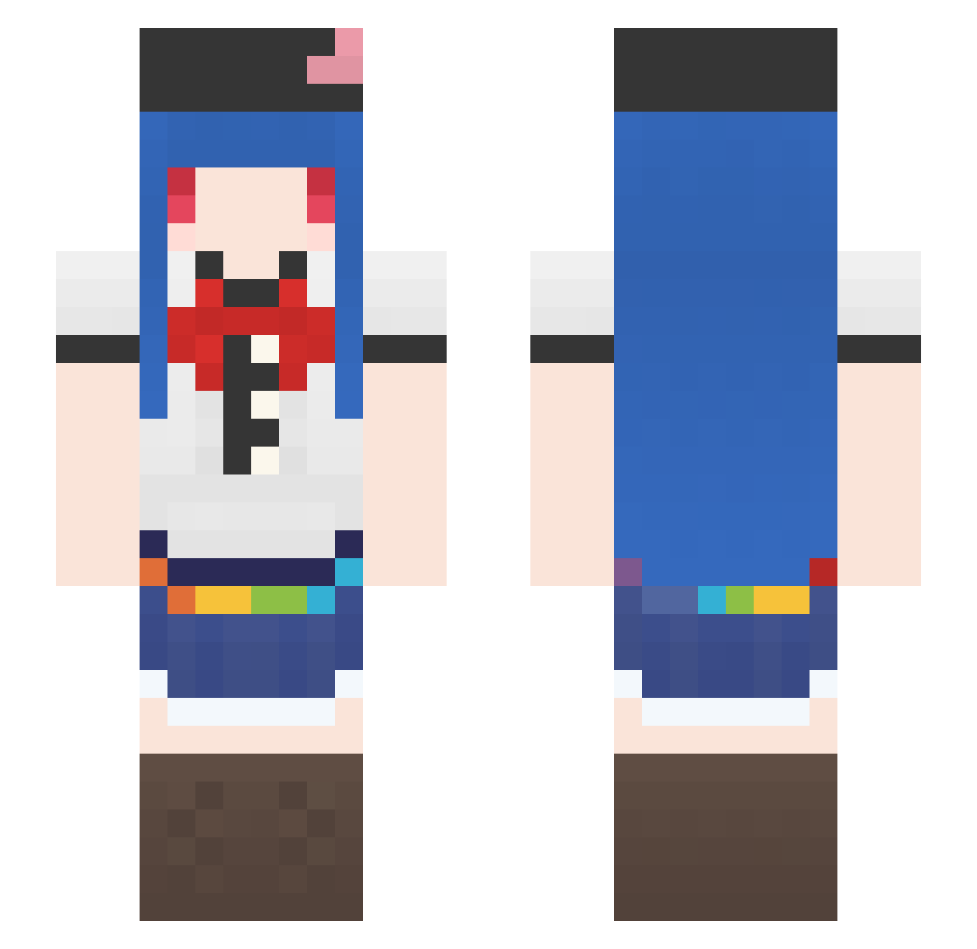 kardyed Minecraft skin, front and back view