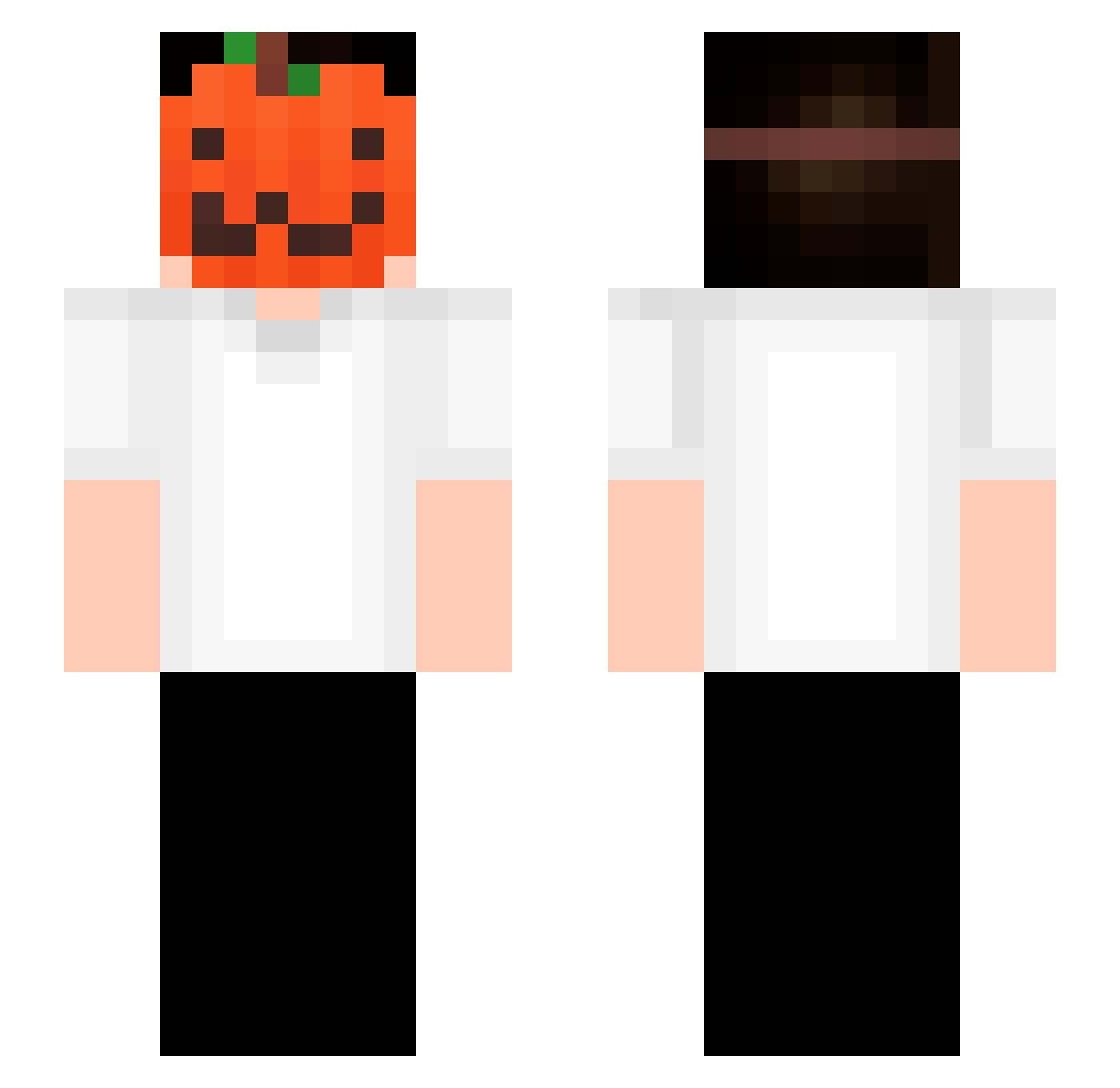 daelvz Minecraft skin, front and back view