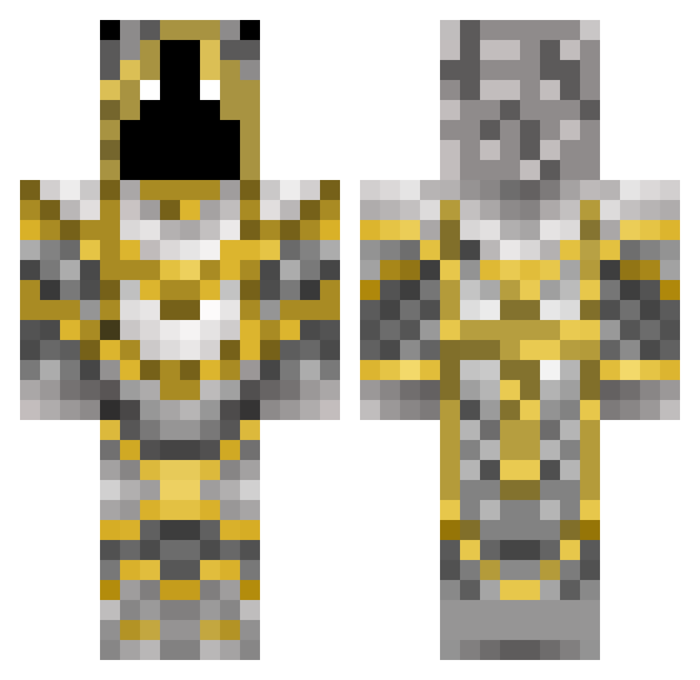 Empathetic Minecraft skin, front and back view