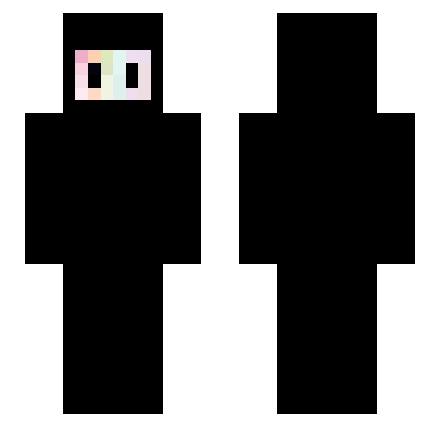 Abelplayss Minecraft skin, front and back view