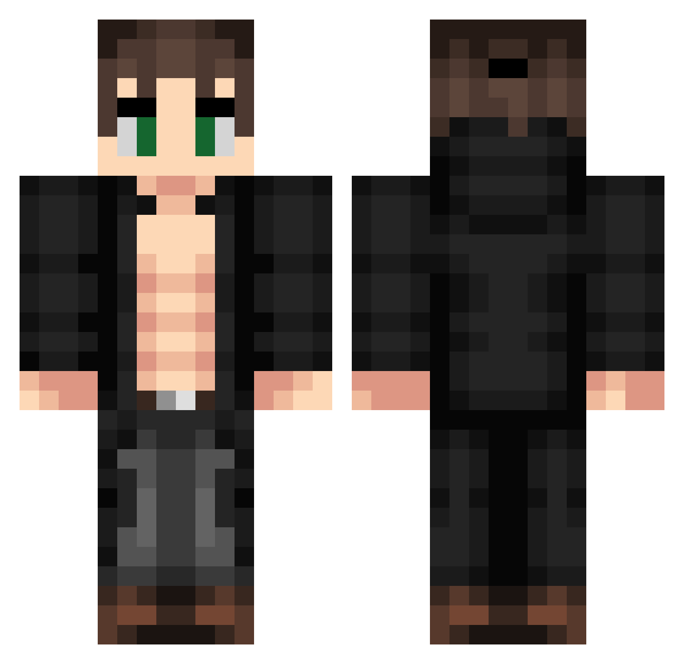 ChristalKnight Minecraft skin, front and back view