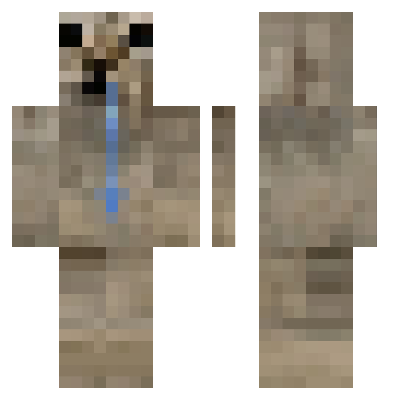 Domtis_ Minecraft skin, front and back view