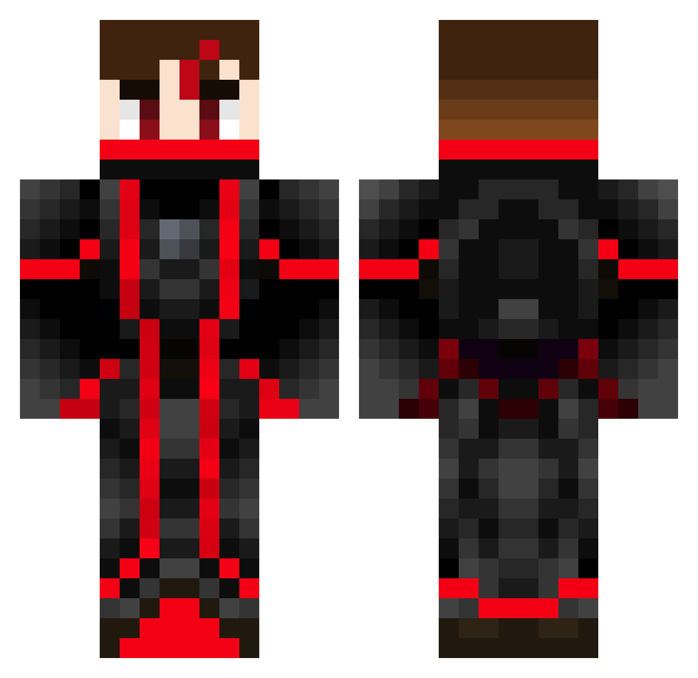 Adudex_13 Minecraft skin, front and back view