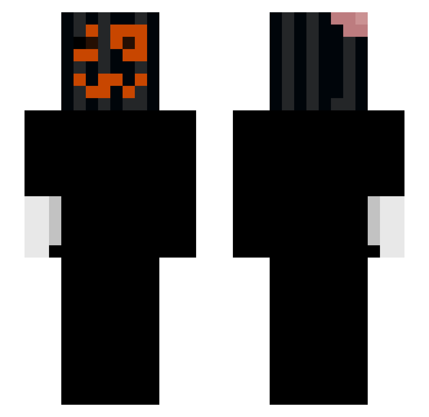 luksledge Minecraft skin, front and back view