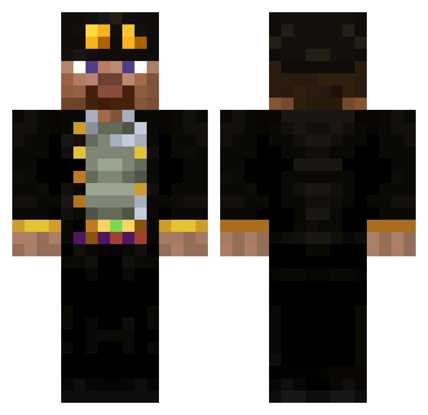 Saracatunga_ Minecraft skin, front and back view