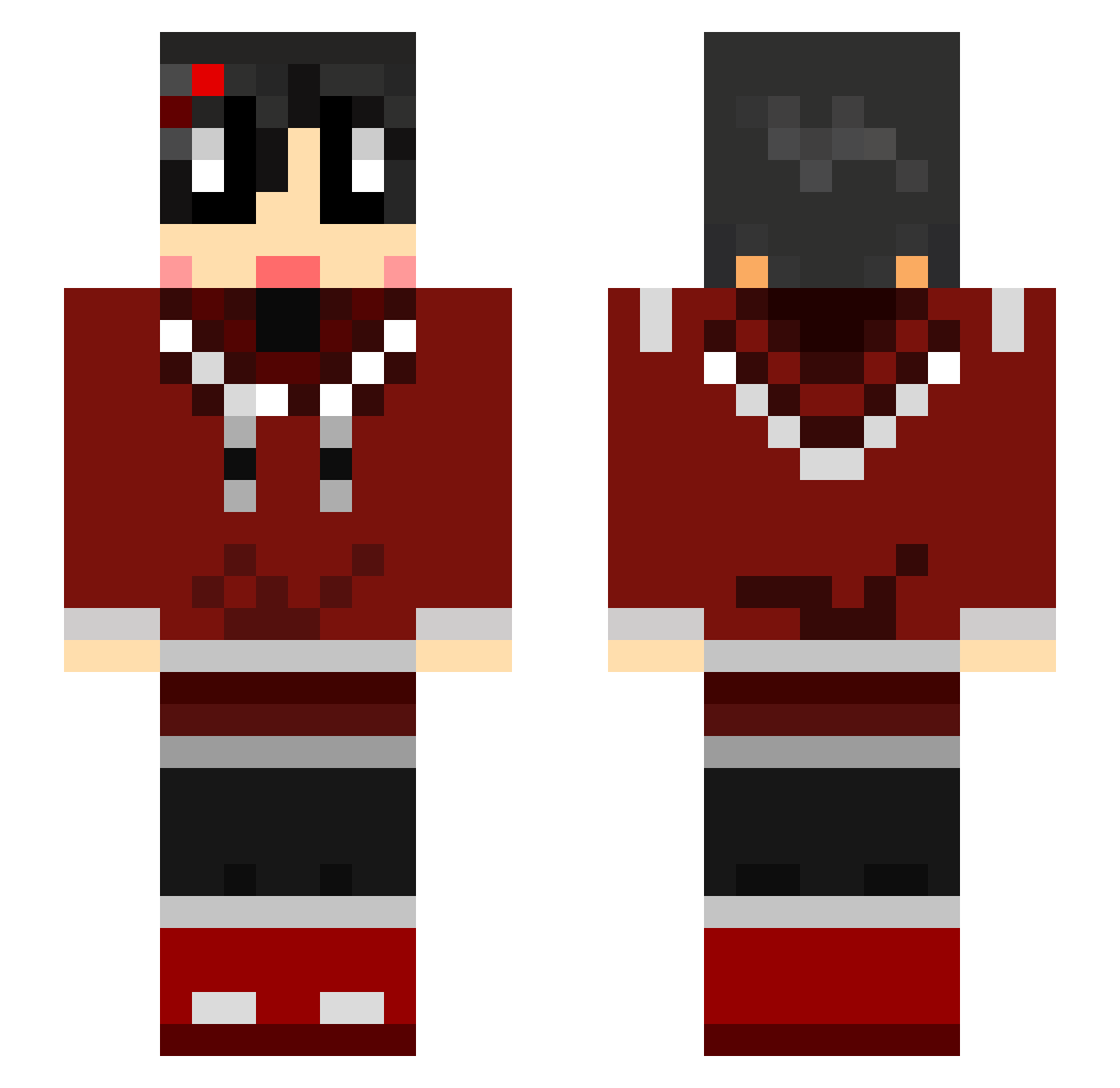 winona Minecraft skin, front and back view