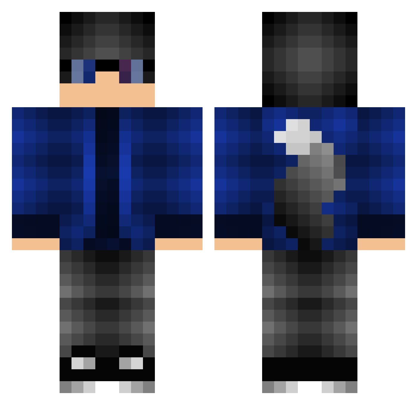 JayMinecraft2026 Minecraft skin, front and back view