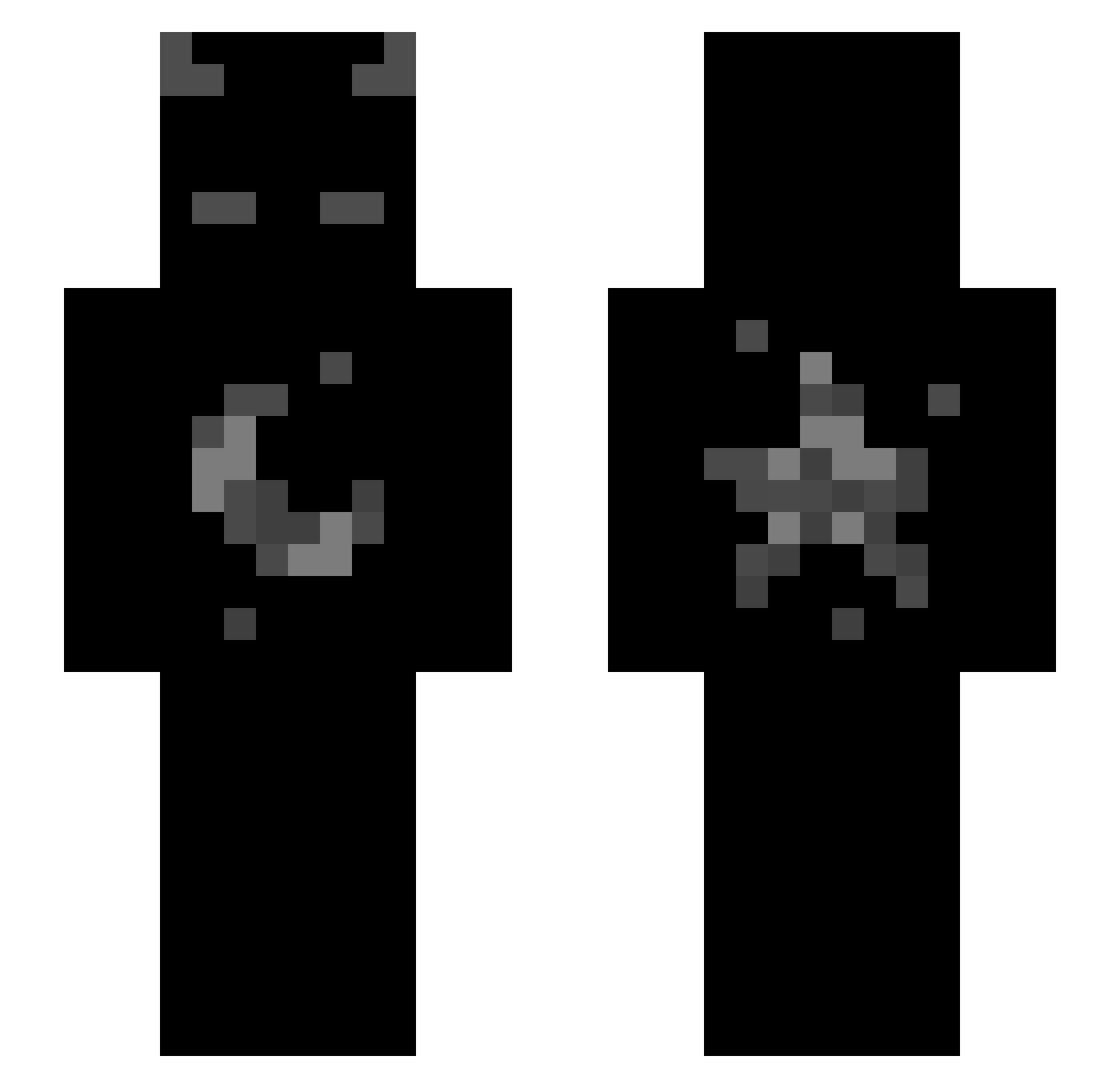 AleKoxx Minecraft skin, front and back view