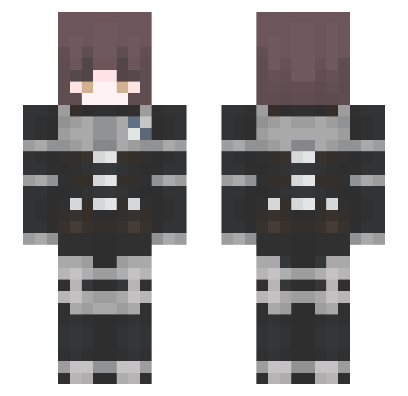 Ibuwii Minecraft skin, front and back view
