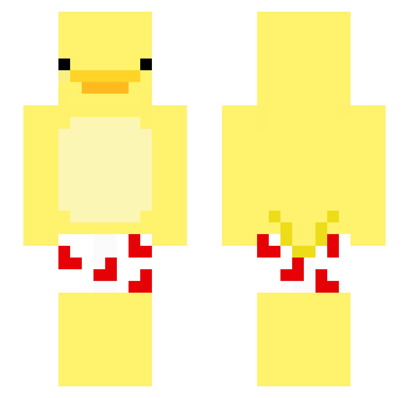 MatryxX Minecraft skin, front and back view