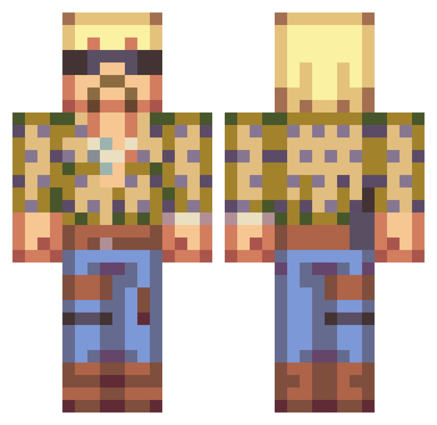 Tachotunn Minecraft skin, front and back view