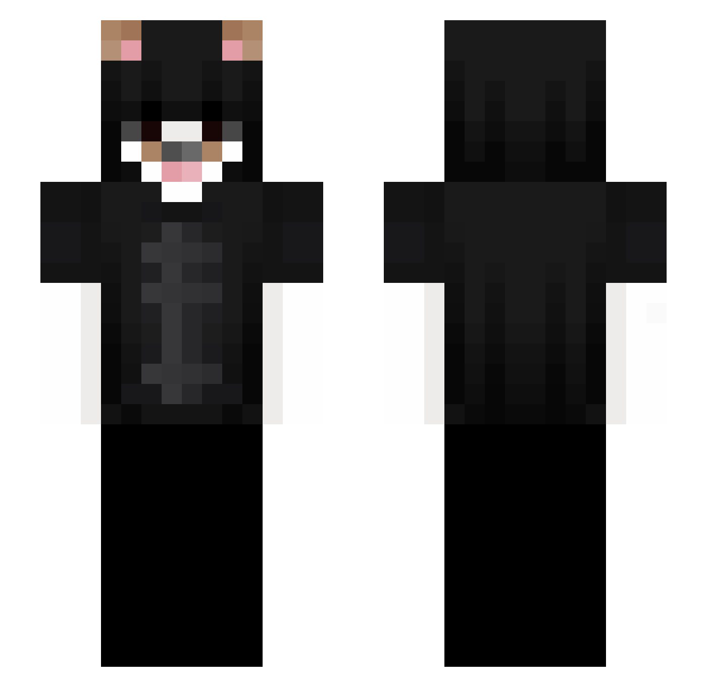 forgivenwave Minecraft skin, front and back view