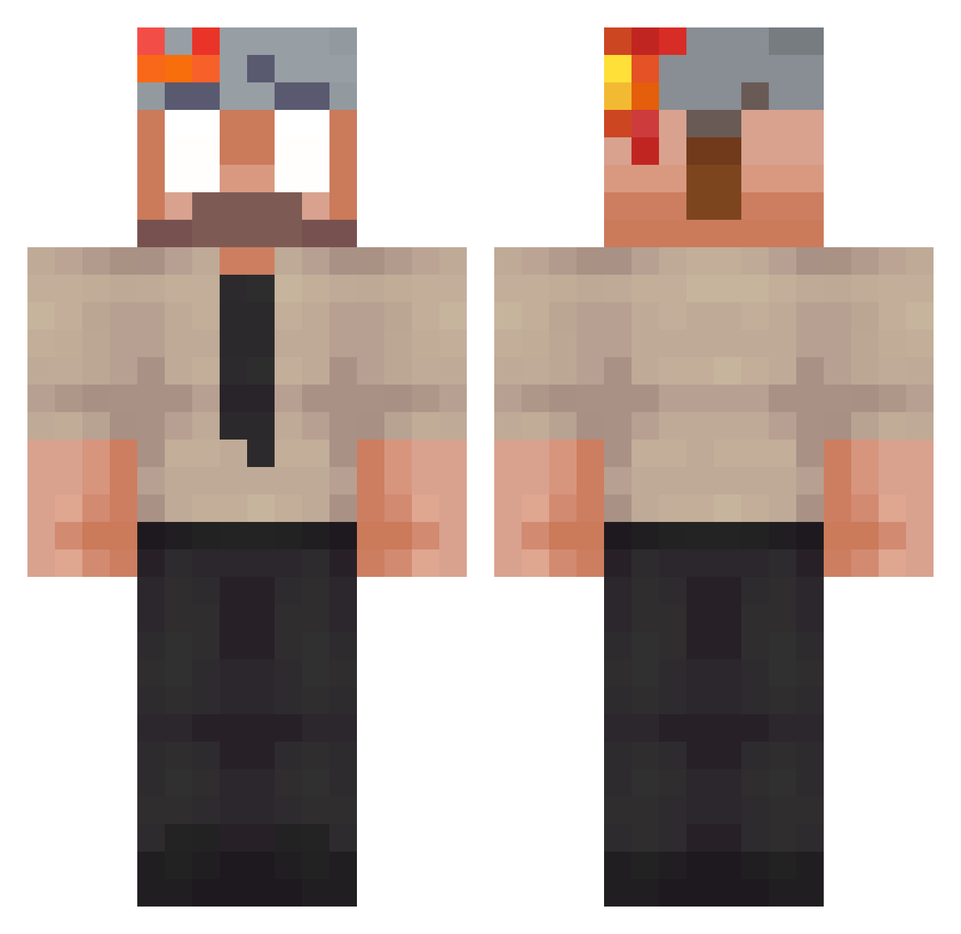 CreemSmile Minecraft skin, front and back view