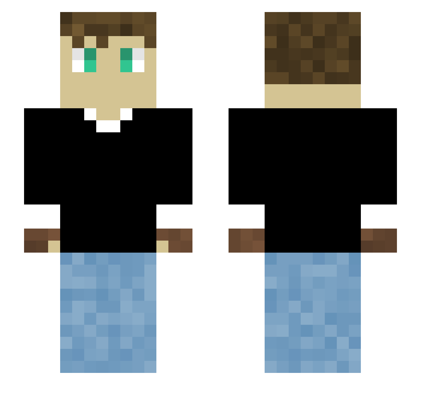 MaorRasin Minecraft skin, front and back view