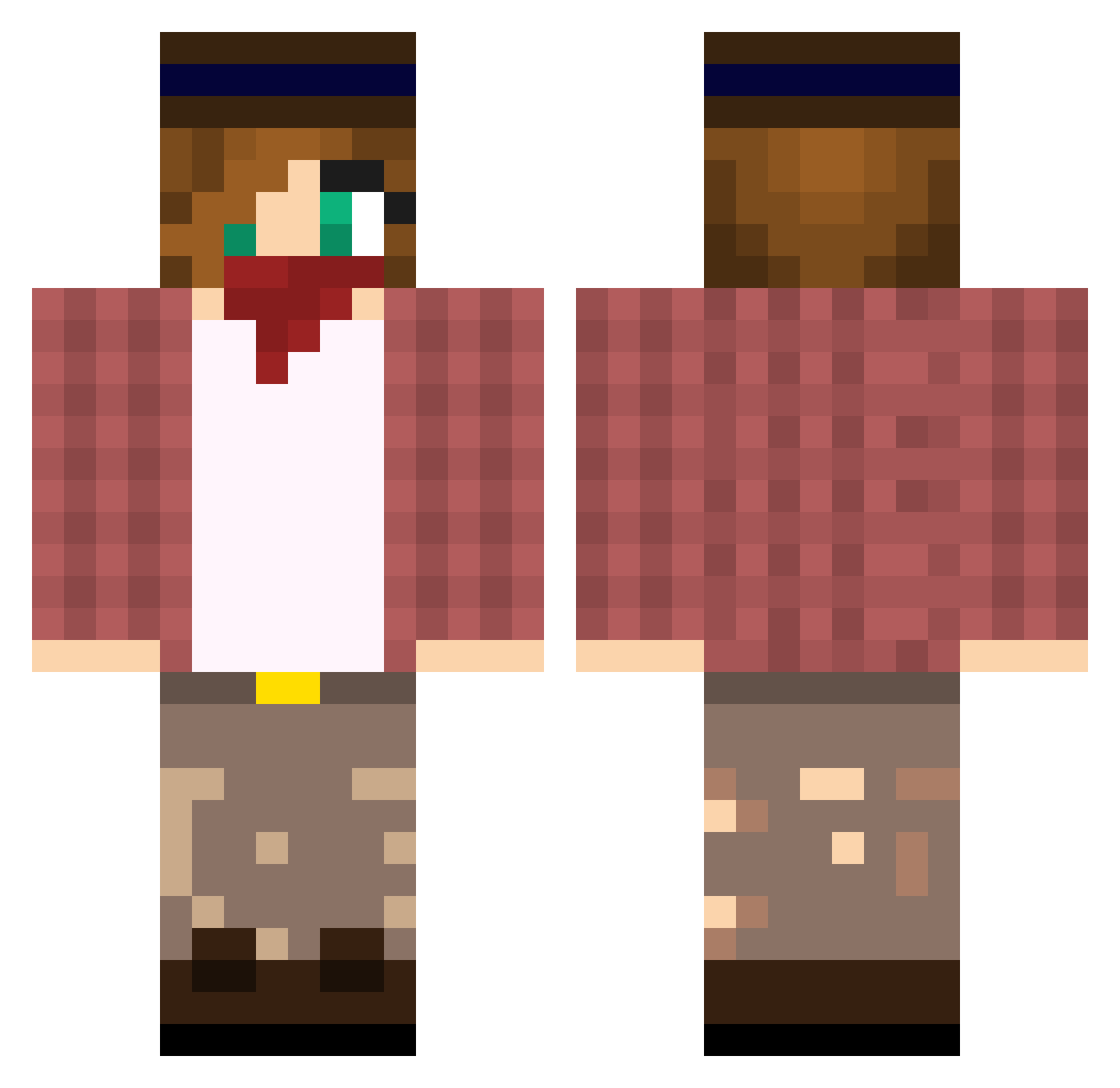 _Nether_Rain_ Minecraft skin, front and back view