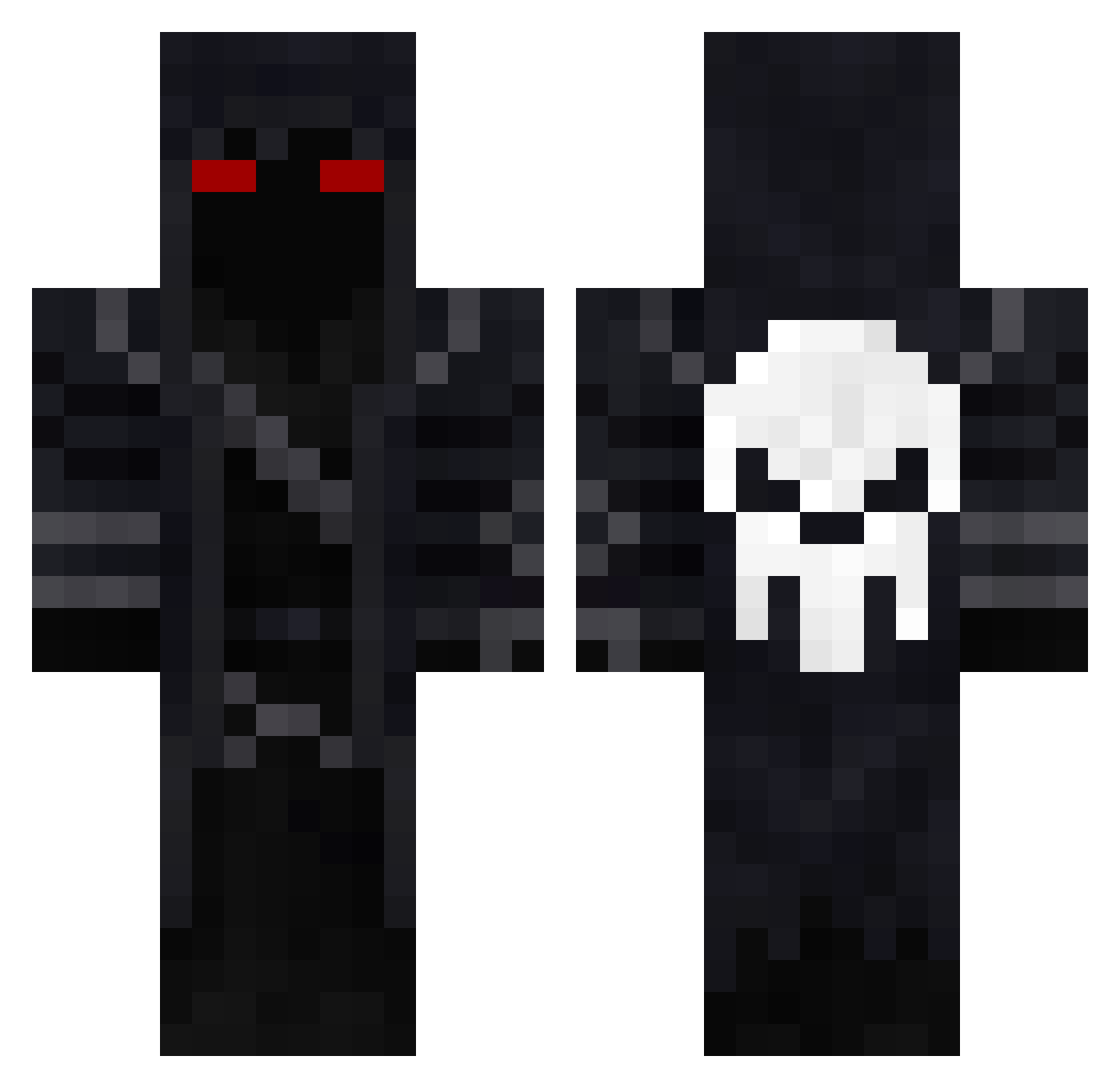 xENTONx Minecraft skin, front and back view