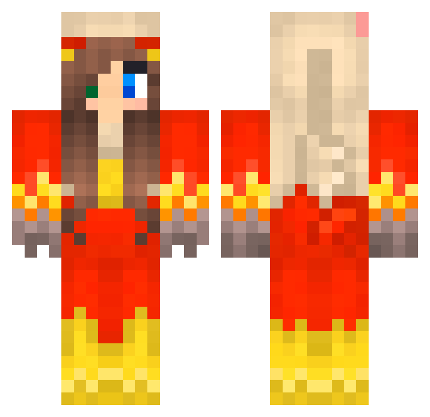 XraySeinVater Minecraft skin, front and back view