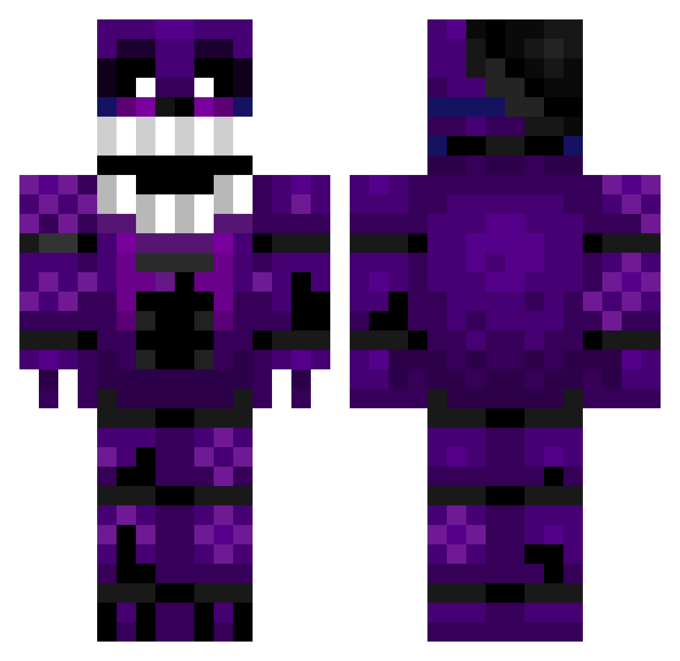 Lirx36 Minecraft skin, front and back view