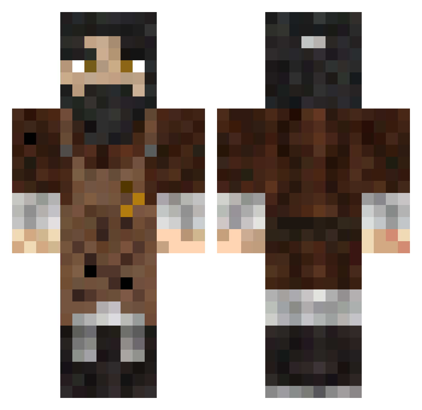 steelex_48 Minecraft skin, front and back view