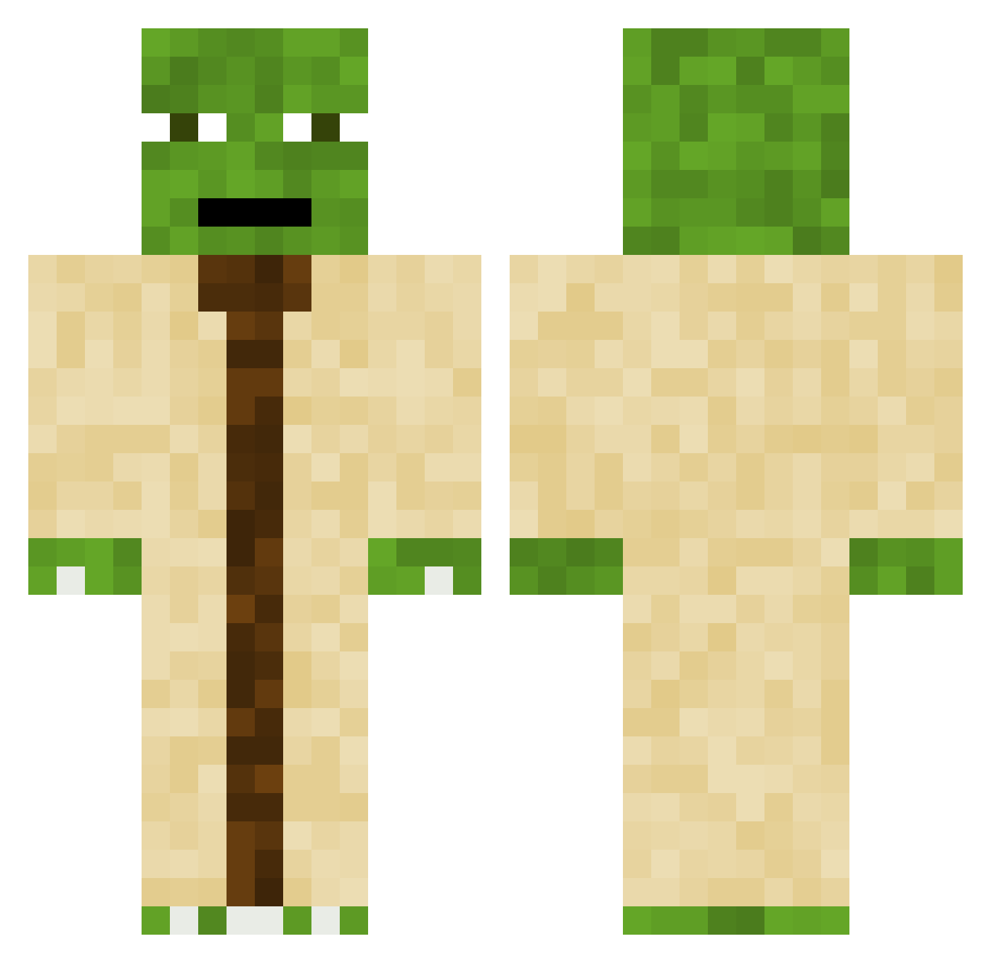 _Simmo Minecraft skin, front and back view