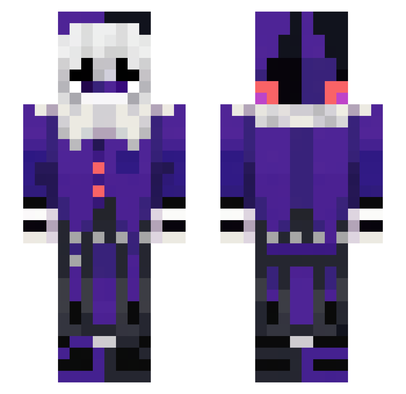 Decaa_ Minecraft skin, front and back view