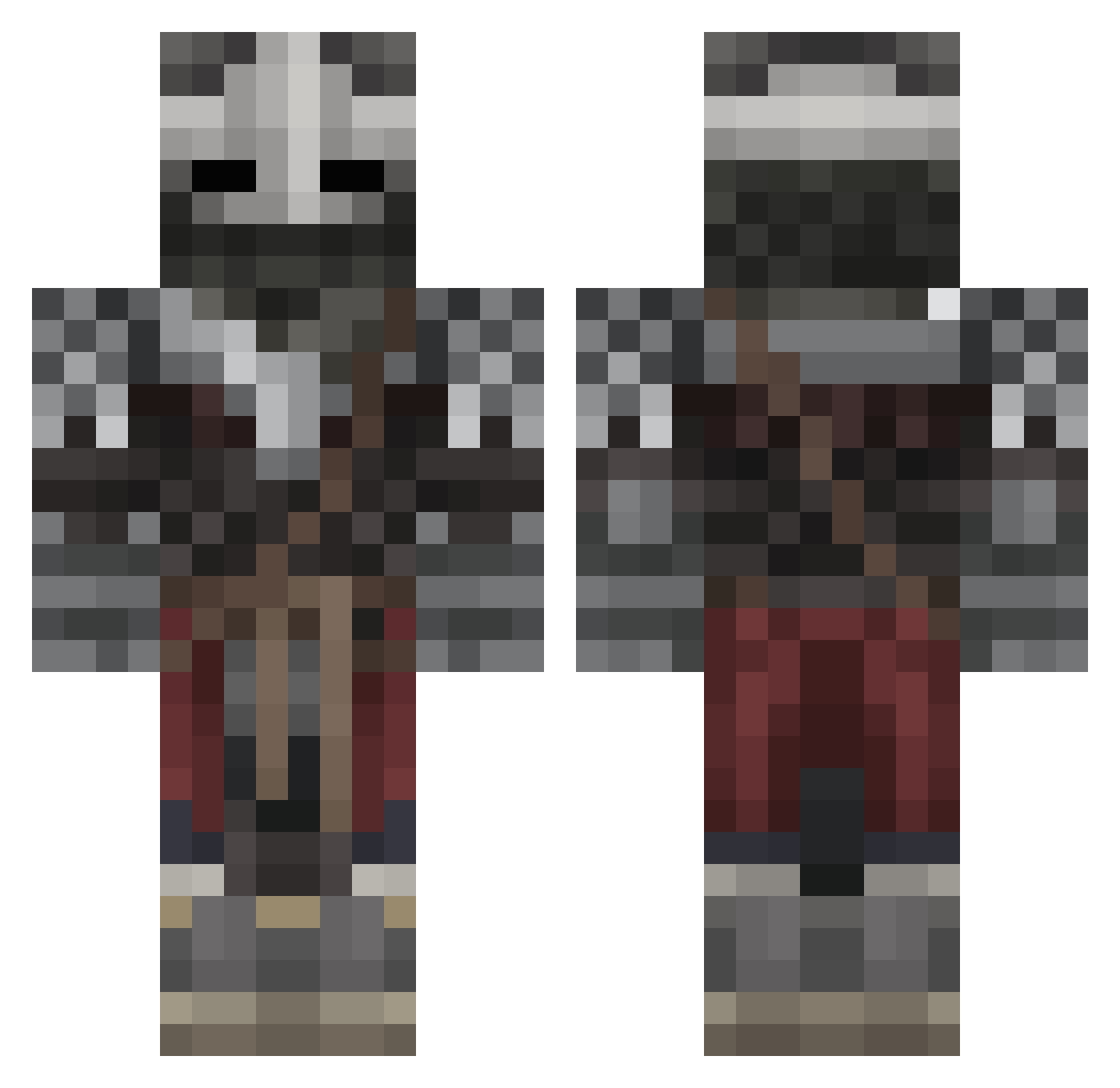 Dxmbname Minecraft skin, front and back view