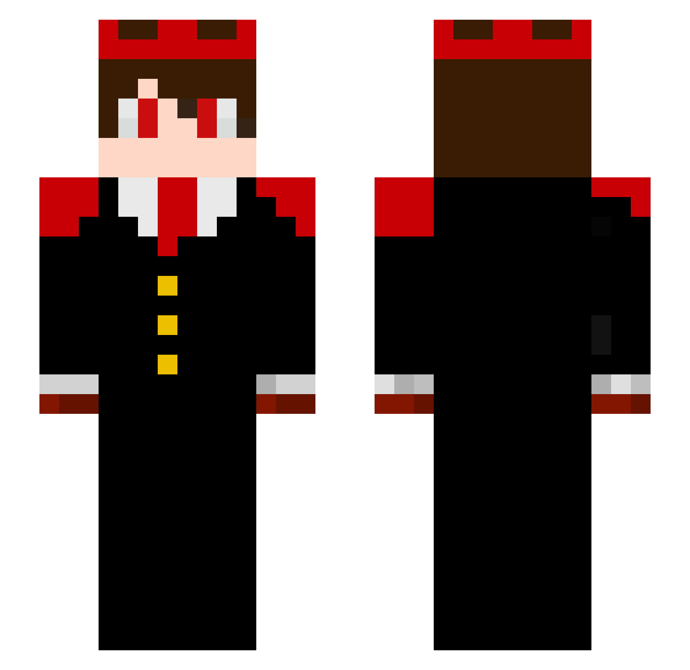 Reprimer Minecraft skin, front and back view