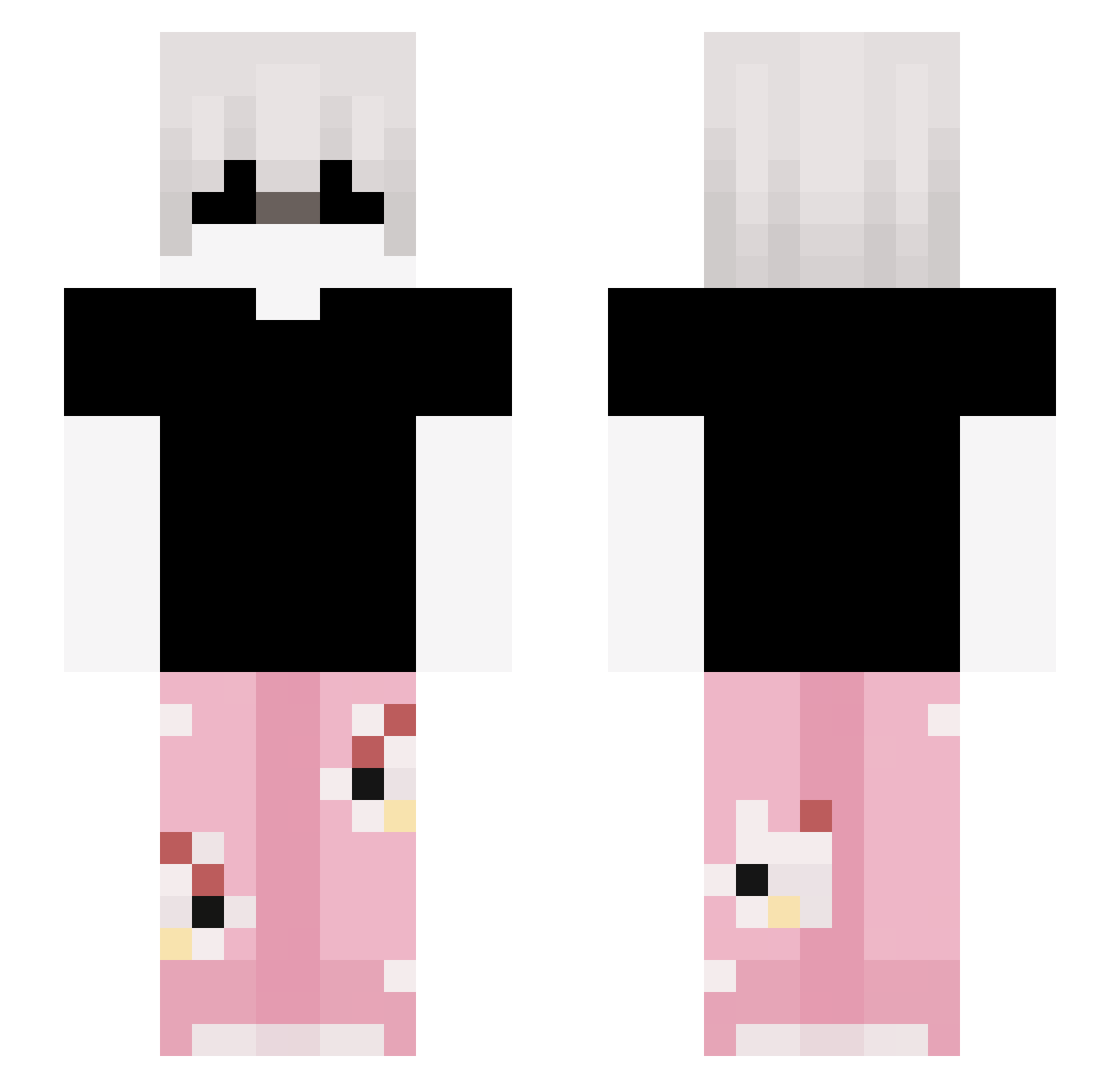 AGame10x Minecraft skin, front and back view