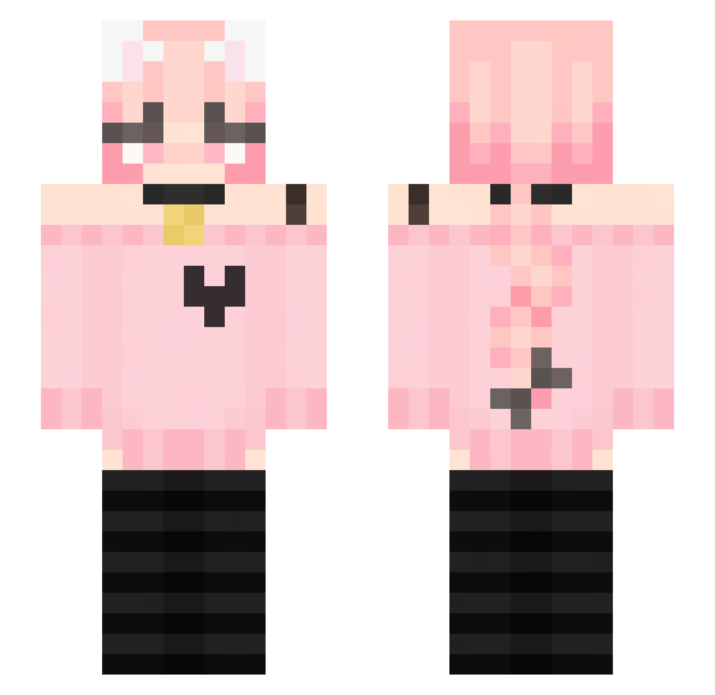 XxSpikesxX Minecraft skin, front and back view